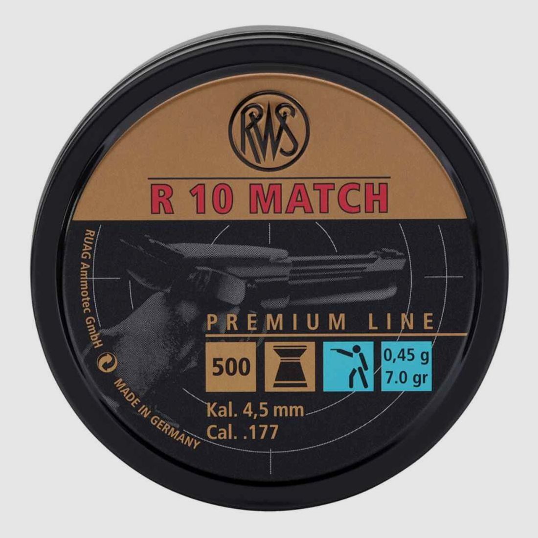 RWS 4.50mm Diabolo R 10 Match 0.45g