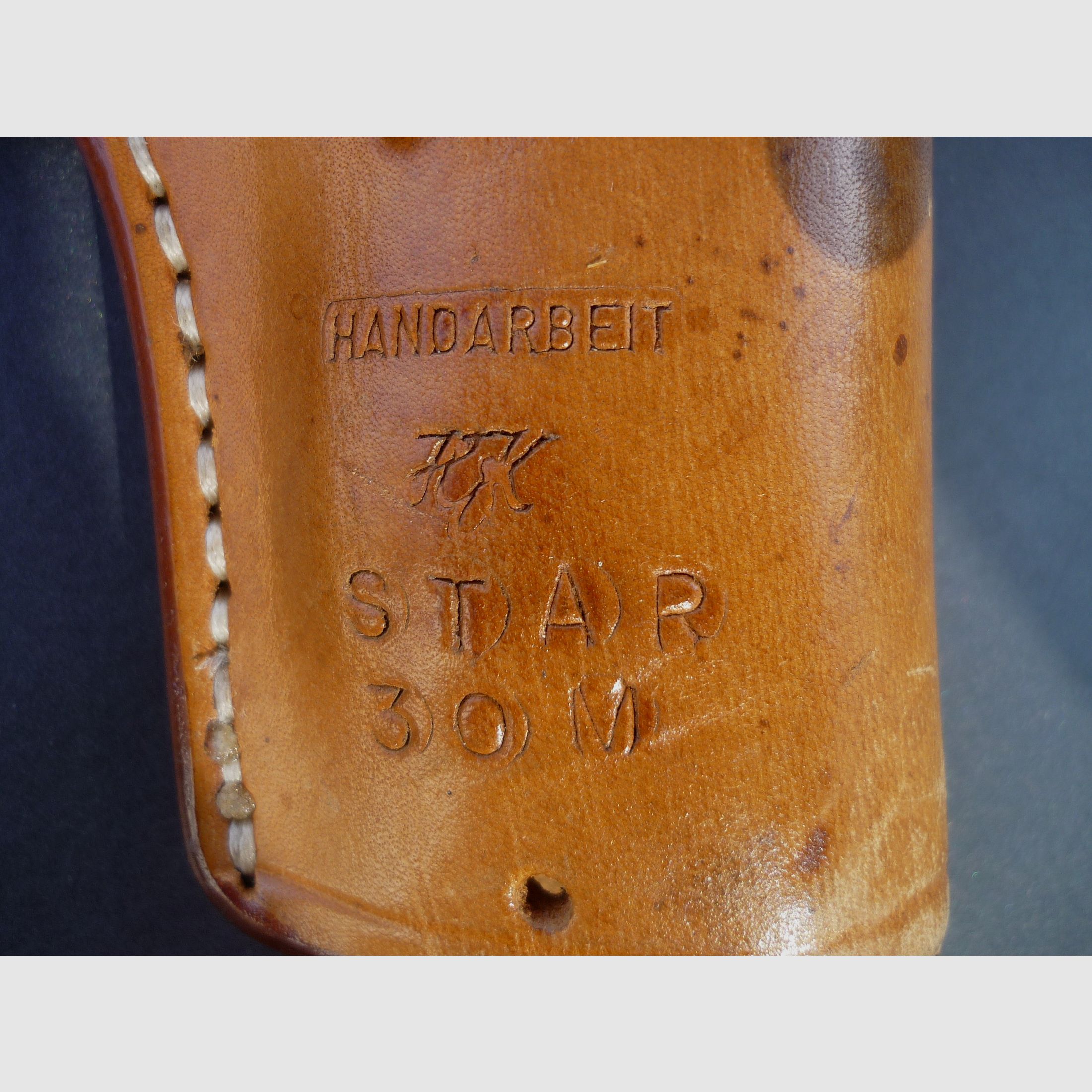 HKDesign Holster Art. Nr. 002: kleine Einfachholster met hamerbeveiliging voor Star 30 M in licht en donker - voor linkshandigen - 2e keuze, afbeelding 3 van 12
