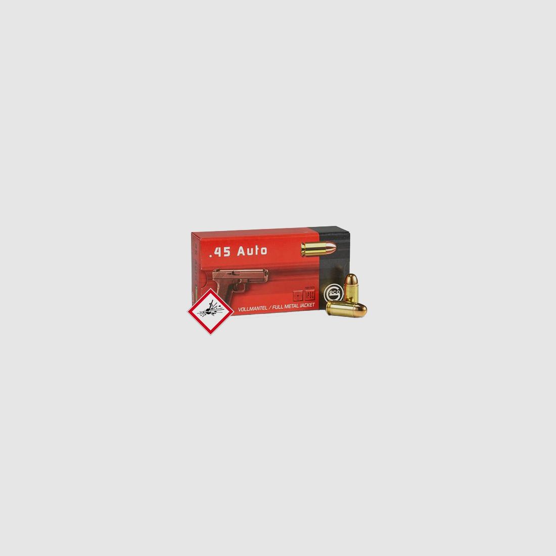 Geco pistol cartridge .45 Auto FMJ 230grs.
