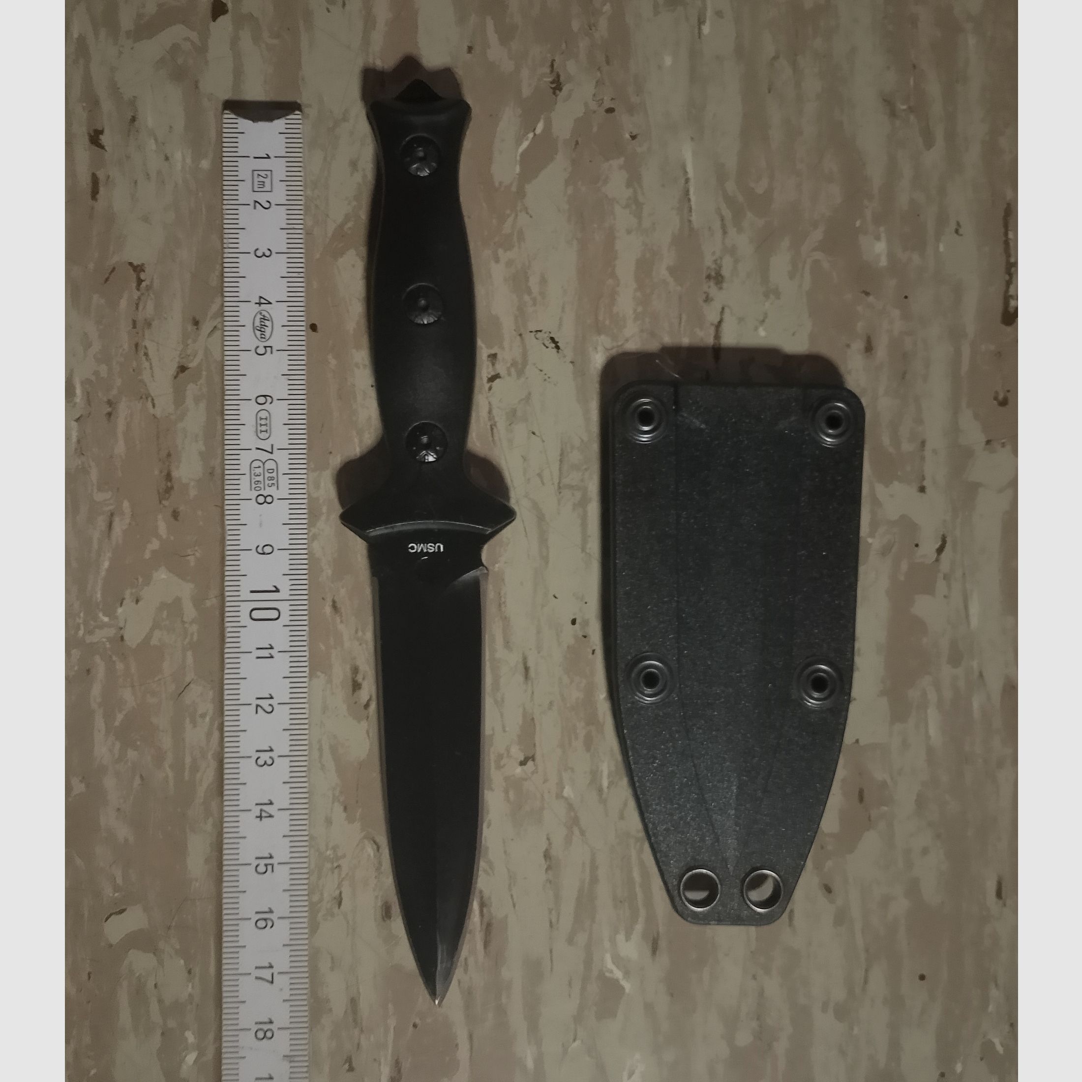 Nieuwe USMC mes Outdoor Knife Kampfmesser aan beide zijden scherp stabiel robuust uit verzameling