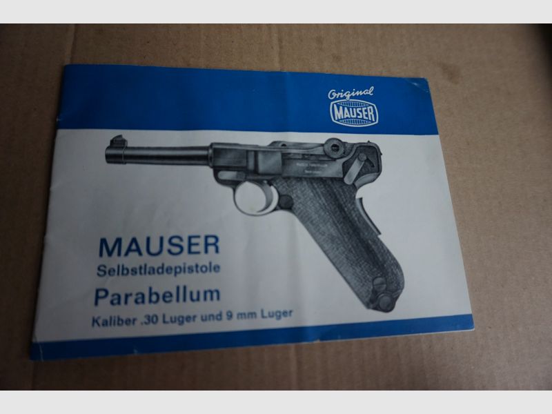 Mauser Gebrauchsanweisung 9mmLuger Original Mauser