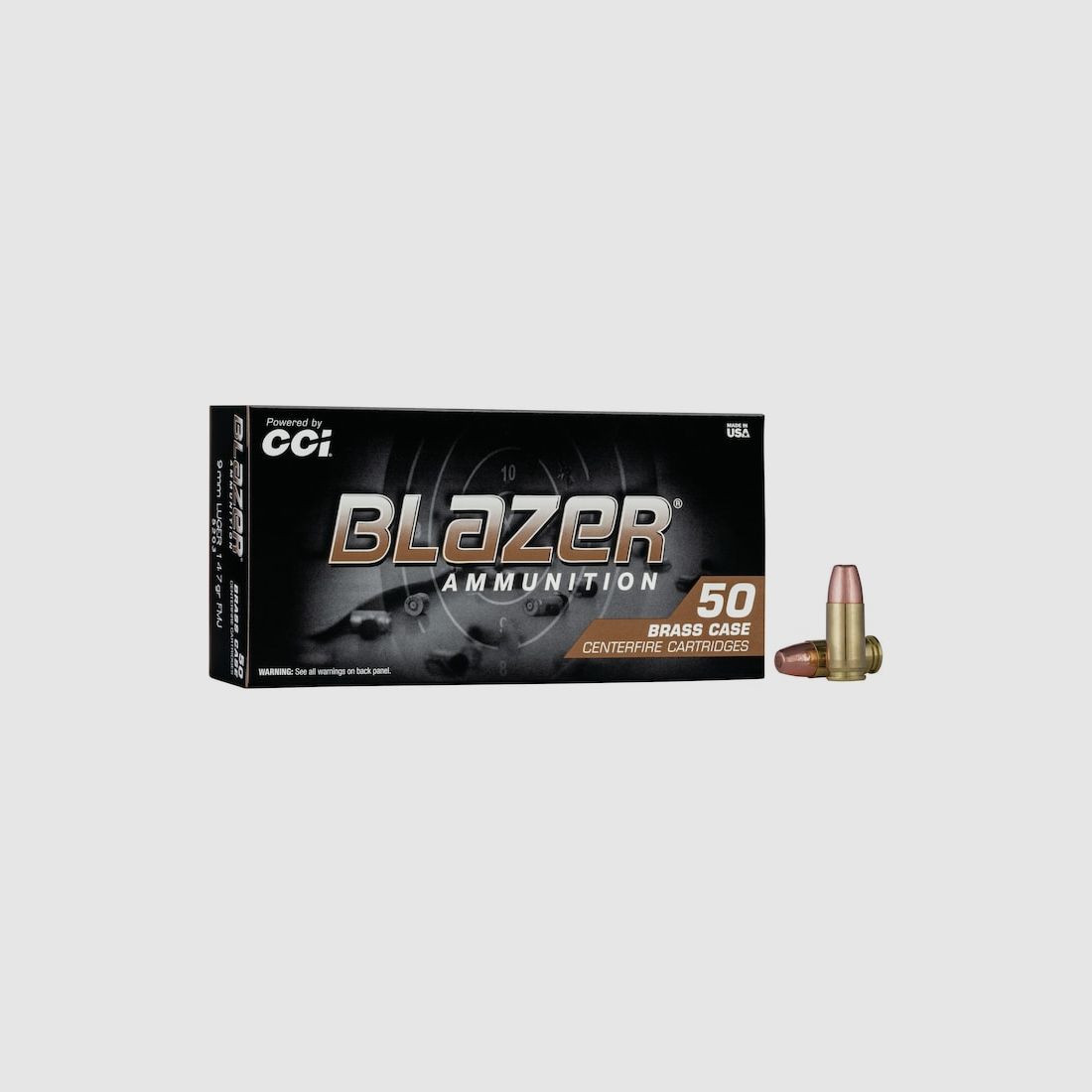 CCI Blazer 9mm Luger 147GR FMJ 50 cartridges