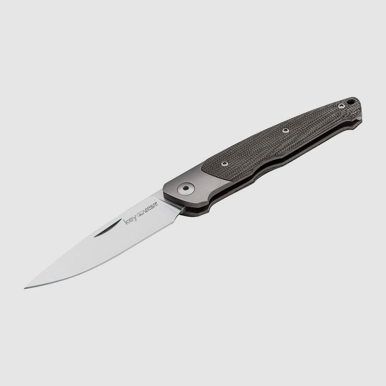 Pocket knife Key Bolster Green Canvas Micarta §42a compliant legal carry