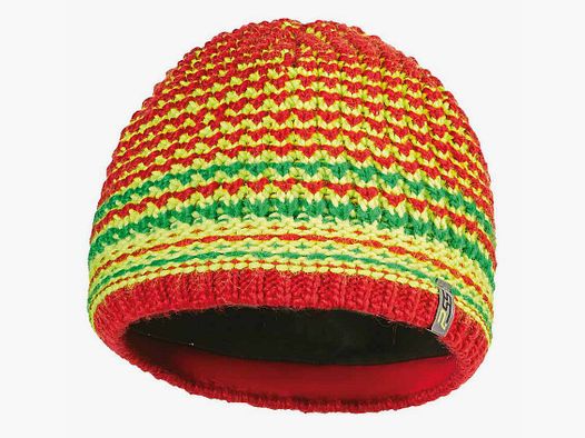 Pfeiffer Sicherheitssysteme Strickmütze Rot/Gelb/Grün