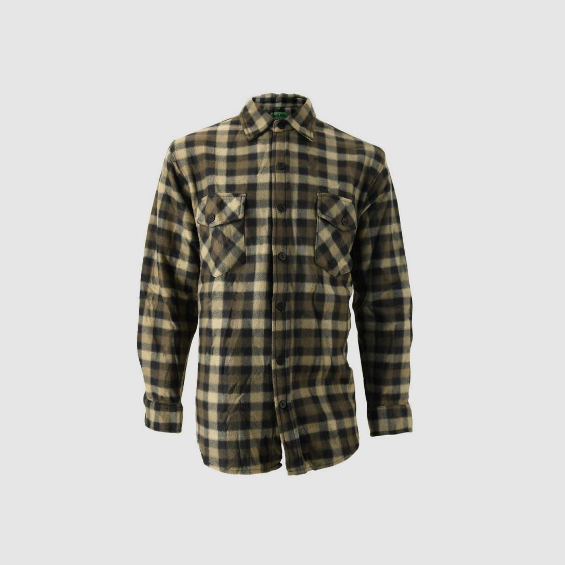 Fleecehemd Trapper Treeland® Karo Khaki M-3XL, Bild 1 von 2