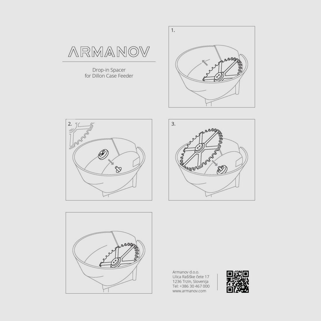 Espaciador empotrable Armanov DCSPC-BL para alimentador de cajas Dillon, imagen 3 de 3