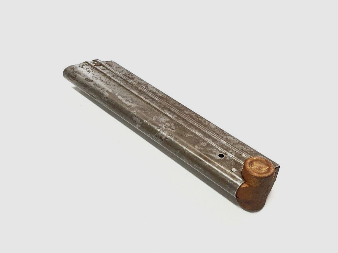 original 1. Weltkriegs Magazin für P08 Ordonnanzpistole, 9mm Luger 1.WK / 1. WW