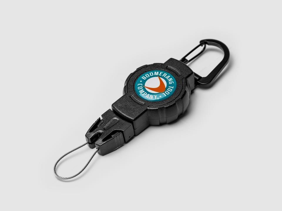Boomerang Gear Tether Medium Karabiner, Schwarz