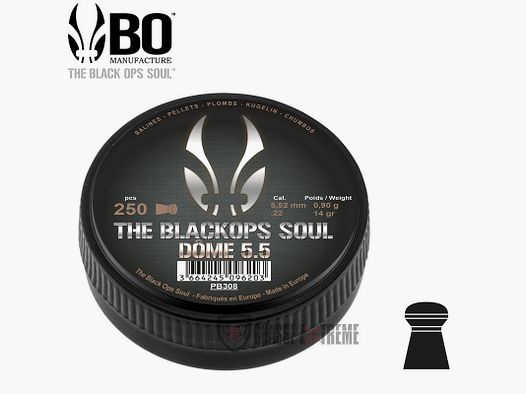 250 Piombi the Black Ops Soul Dome cal 5,5 mm