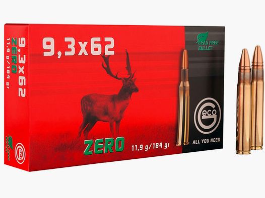 Geco cartucce per fucile Zero 9,3x62. 184 grani