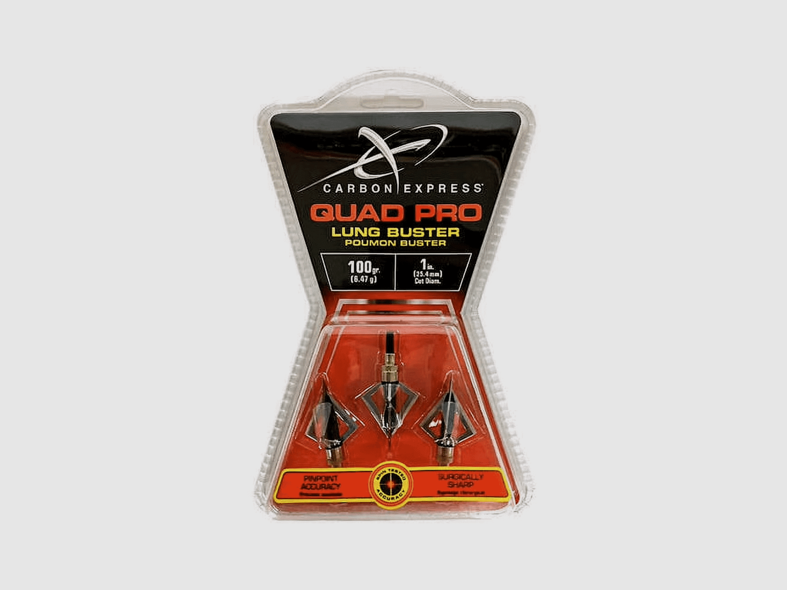 CARBON EXPRESS - PUNTA DE CAZA QUAD PRO 100GR (6.47G) 1IN (25.4MM) 3UD, imagen 4 de 4