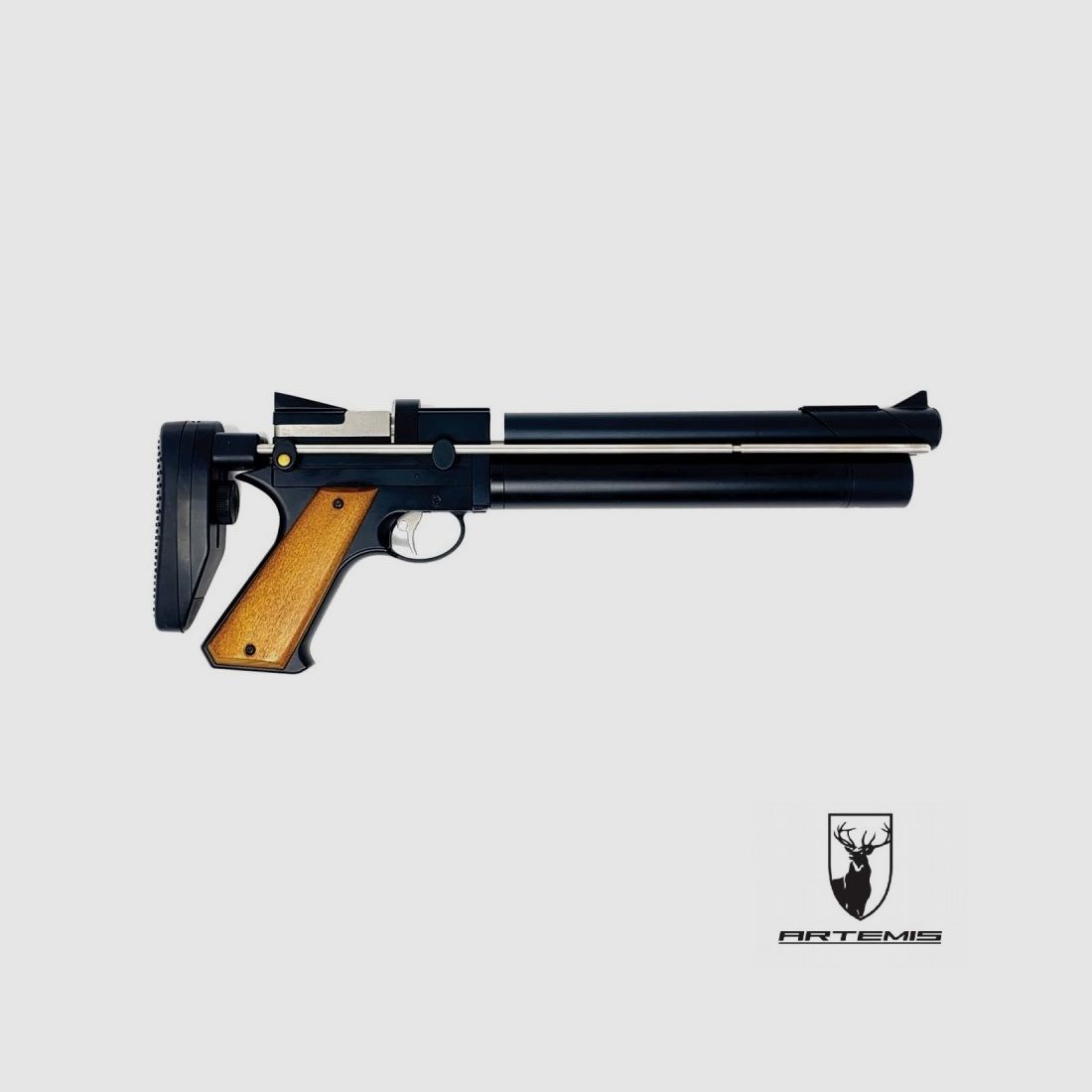 PCP Pistol Artemis/Zasdar PP750 with integrated regulator multi-shot cal. 5.5 mm pellets
