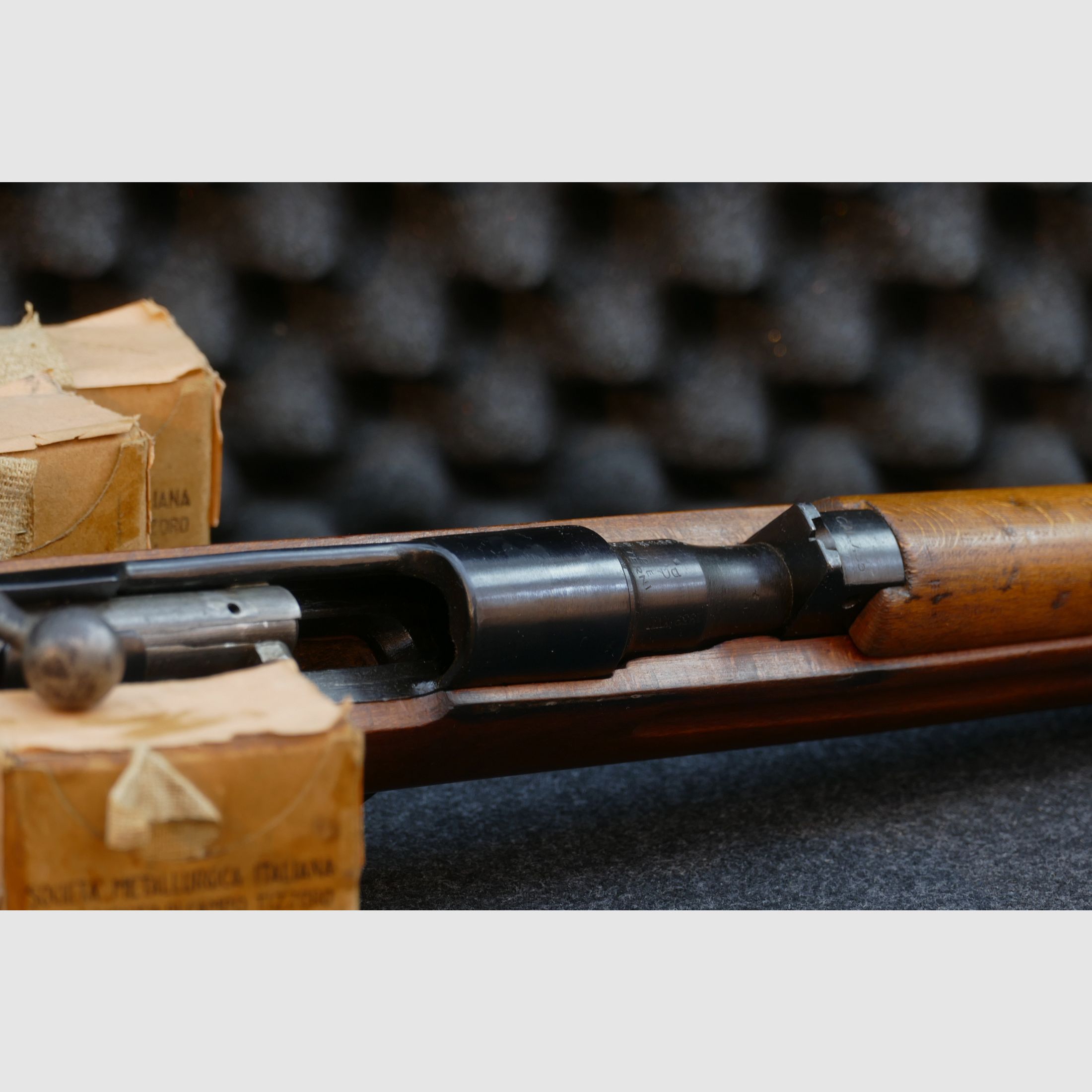 Carcano Mod. 1938 „Fucile Corto“, 7,35Carcano — 1939 — Calcio e sistema con lo stesso numero (fucile corto), ordinanza, collezionista