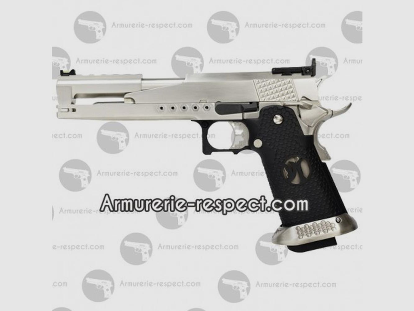 Replik Pistol GBB AW CUSTOM HX100 - Split Silver - Realismus und Präzision - Für leistungsstarkes Airsoft, Bild 3 von 5