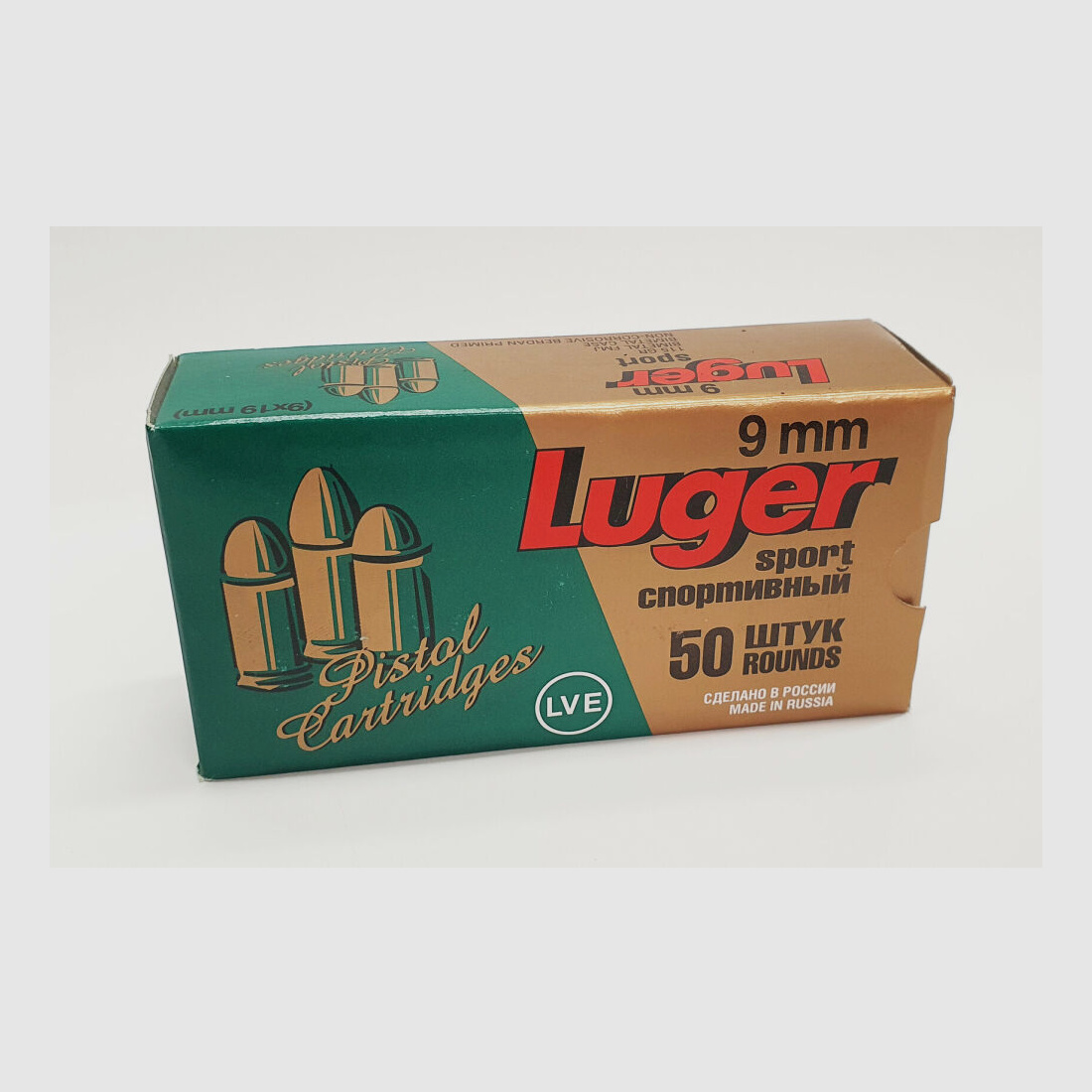 JSC "NOVOSIBIRSK CARTRIDGE PLANT" & LVE "LOW-VOLTAGE EQUIPMENT CO" Munition JSC 9mm Luger FMJ 115grs Sport-/ Trainingsmunition "extra Soft" 50