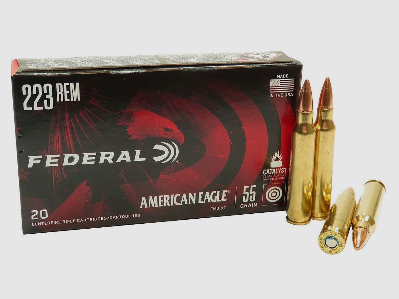 Federal American Eagle .223 Rem. 55GR FMJ 20 cartucce