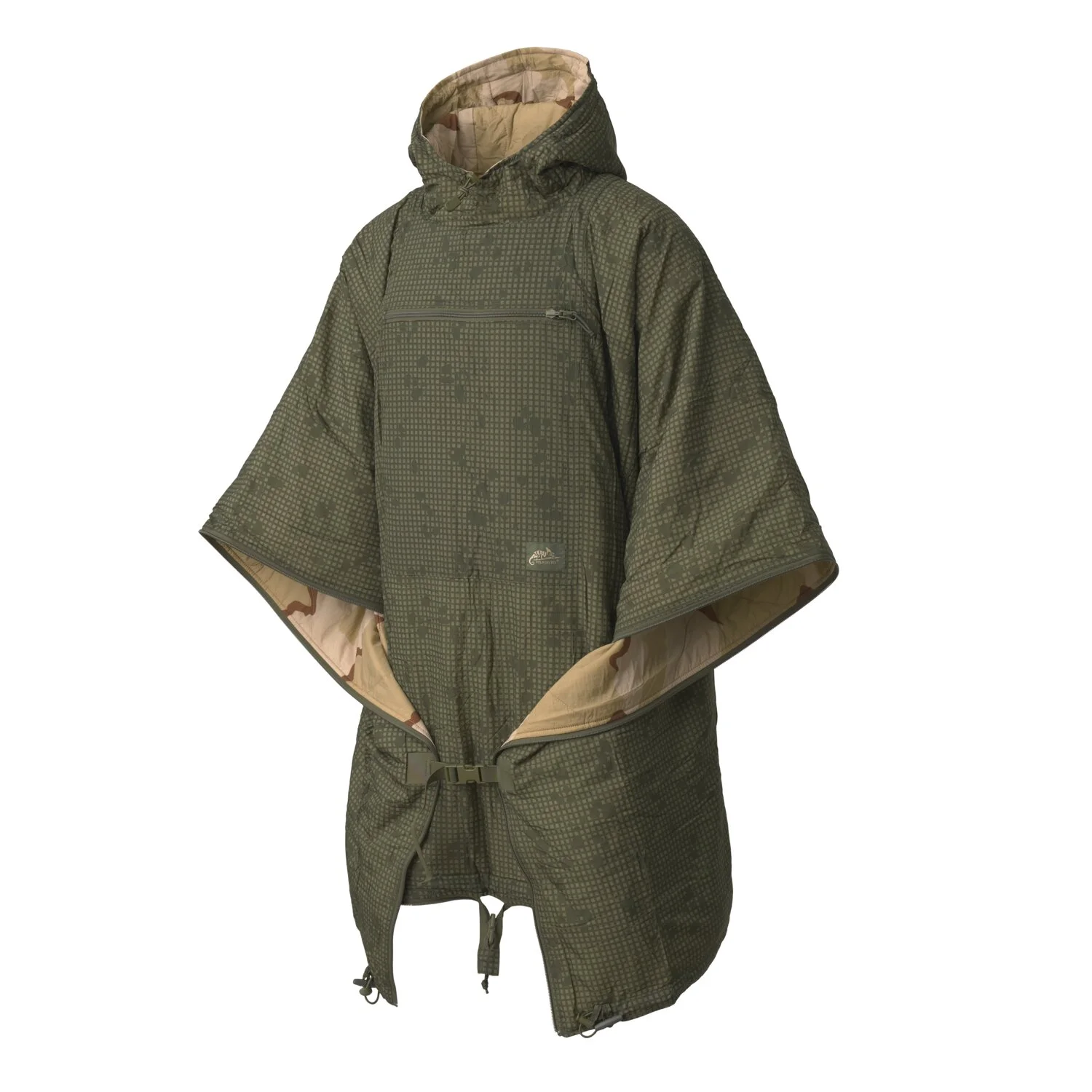 Reversible Poncho Helikon Swagman Rolll - Mitchell Camo Leaf / Mitchell Camo Clouds Poncho, image 6 of 18