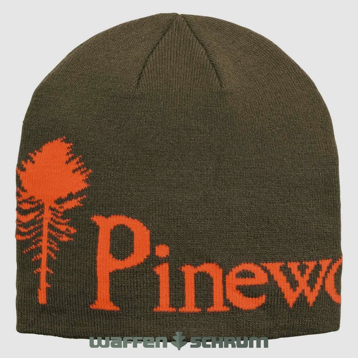Pinewood Mütze Logo  Green/Orange