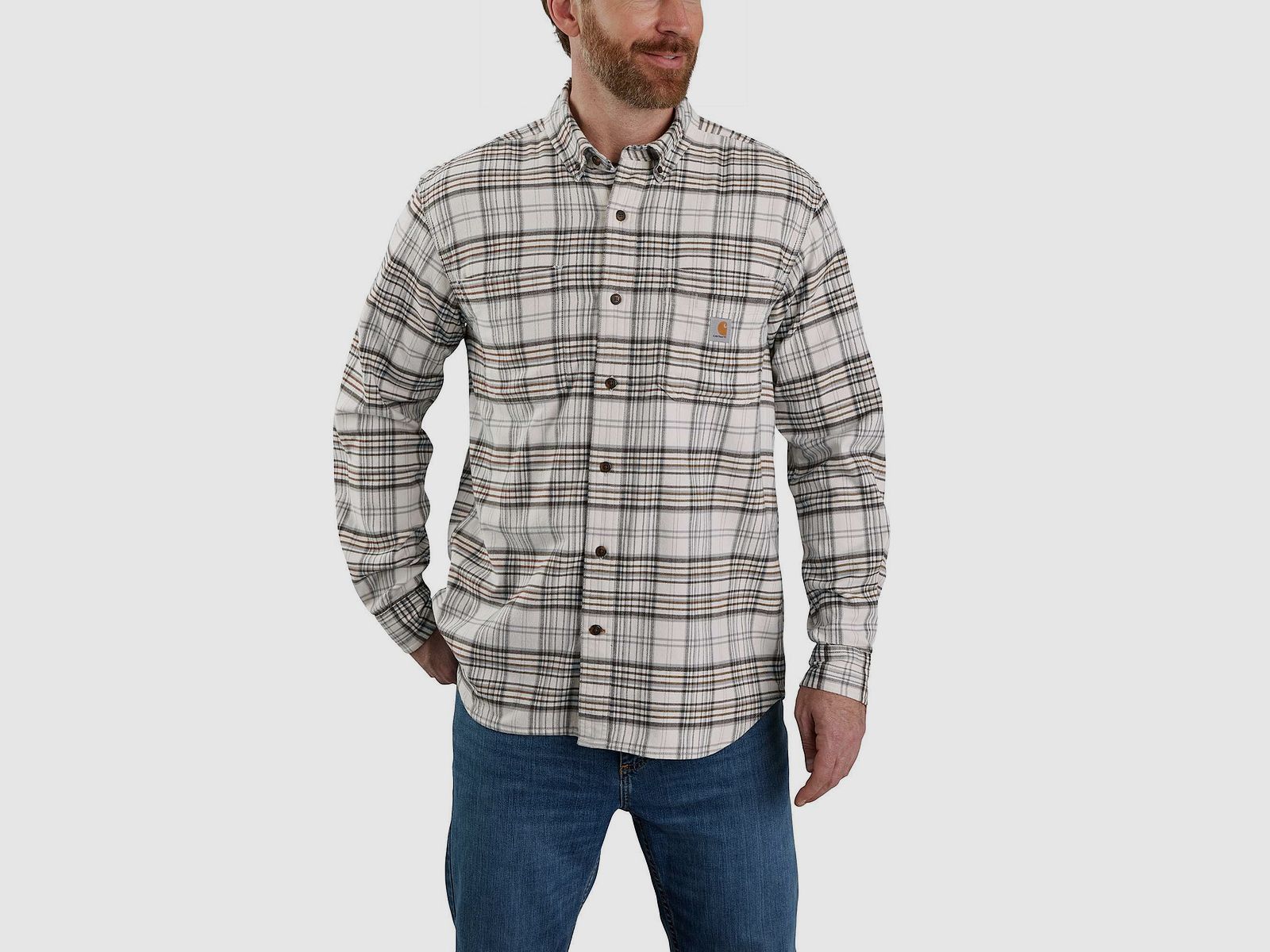 Camisa de Franela Carhartt Midweight para Hombre Malt - XXL