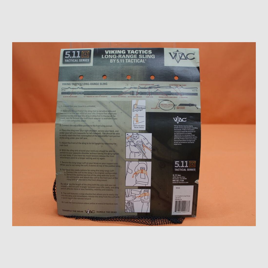 5.11 5.11 VTAC Long Range Sling (59124) 019 Black Taktischer 2-Punkt Trageriemen, Bild 4 von 5