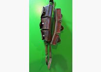 Storica borsa per cartucce in pelle da cavalleria 6-Pack dell'esercito svizzero Schmidt Rubin K11 / K31