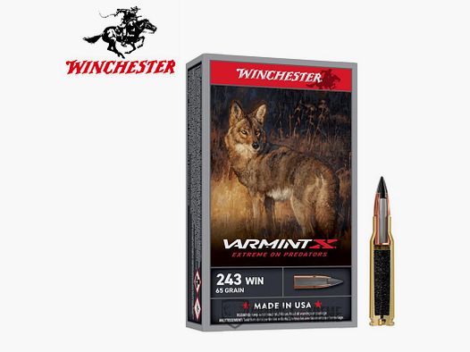 20 cartuchos WINCHESTER Cal. 243 Win 65gr Varmint X