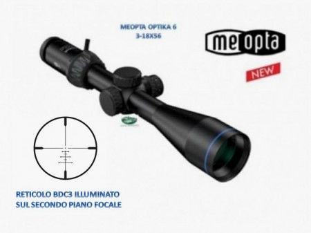 MEOPTA MEOPRO OPTIKA 6 3-18x56 RD SFP reticolo BDC3 illuminato