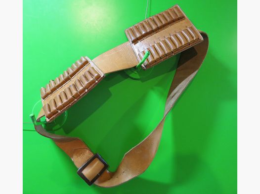 Funda de cinturón para cartuchos AKAH, cartuchos de pistola de 9 mm, etc., 40 cartuchos! Western, cine de tiro, BDS