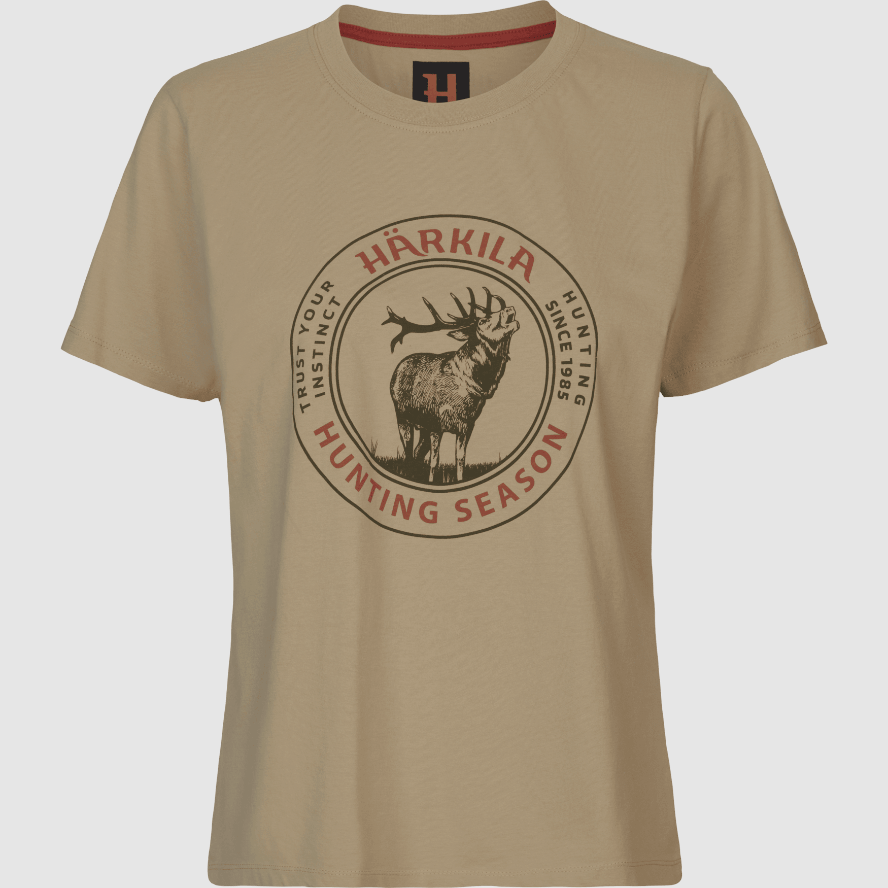 Härkila Stag Badge S/S T-Shirt Dam Sand, XXL