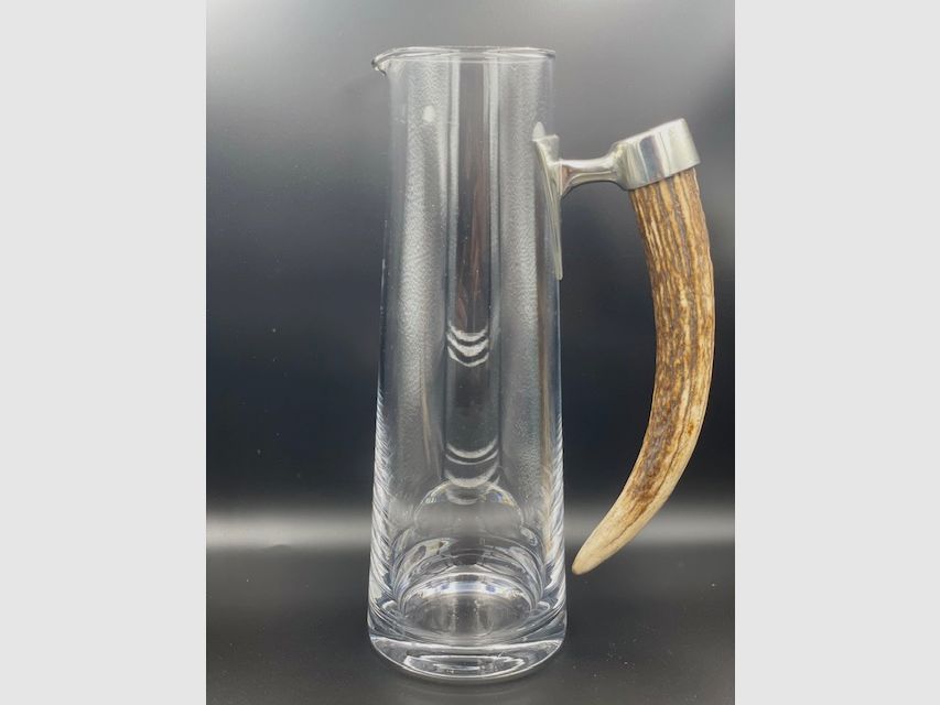 Karaffe – Echt Kristall – Hirschhornhenkel 0,8l, Bild 1 von 2