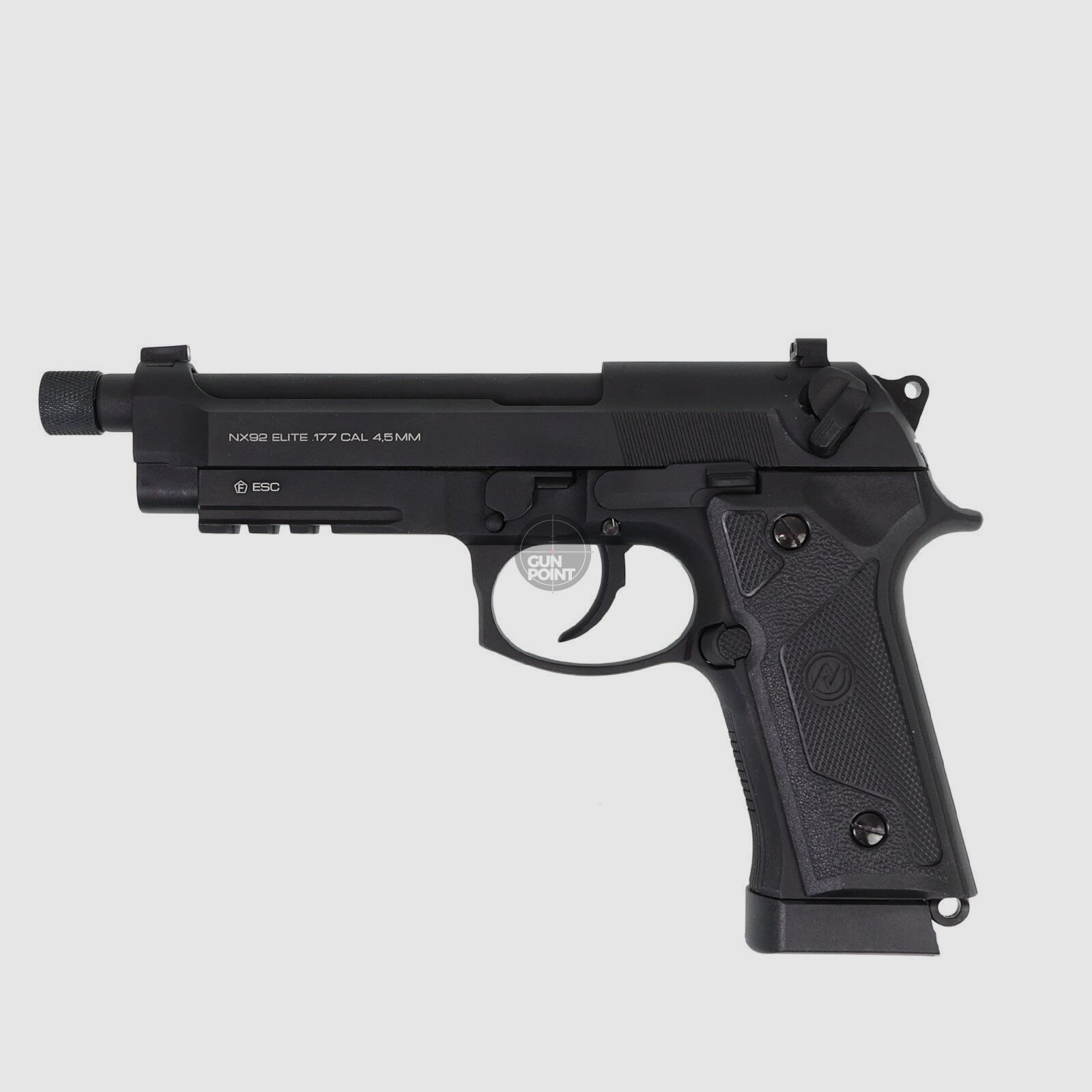 Luftpistole - NX92 Elite Tactical schwarz - BlowBack - Co2-System- Kal. 4,5 mm BB