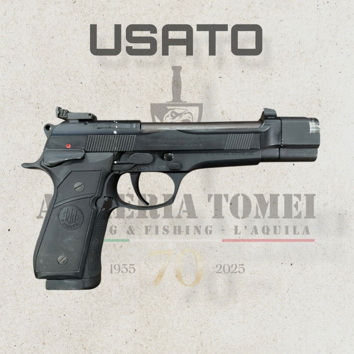 USATO – PISTOLA – BERETTA MOD. 96 COMBAT cal. .40 S&W, immagine 2 di 3