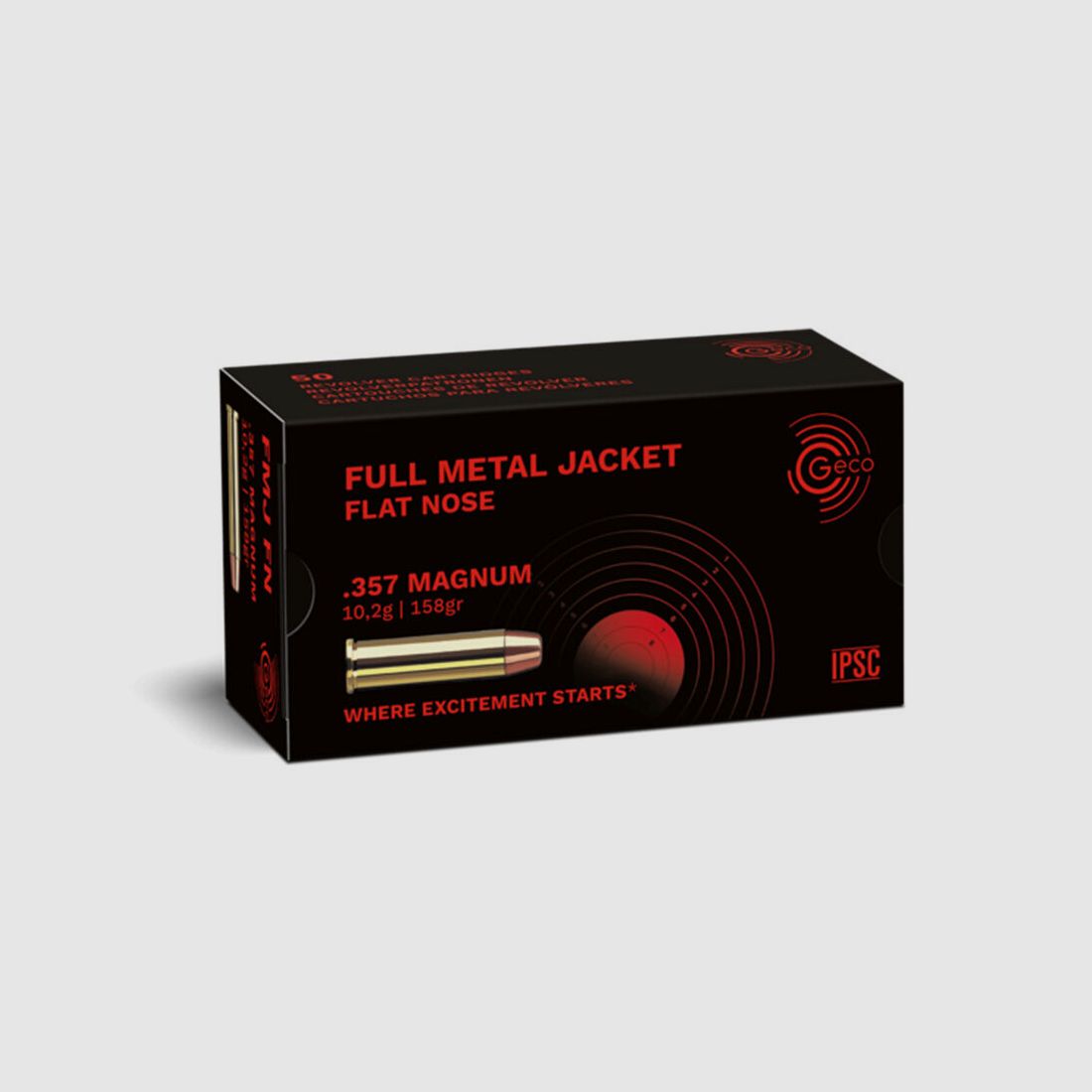 Geco FMJ Flat 158grs 50St .357Mag