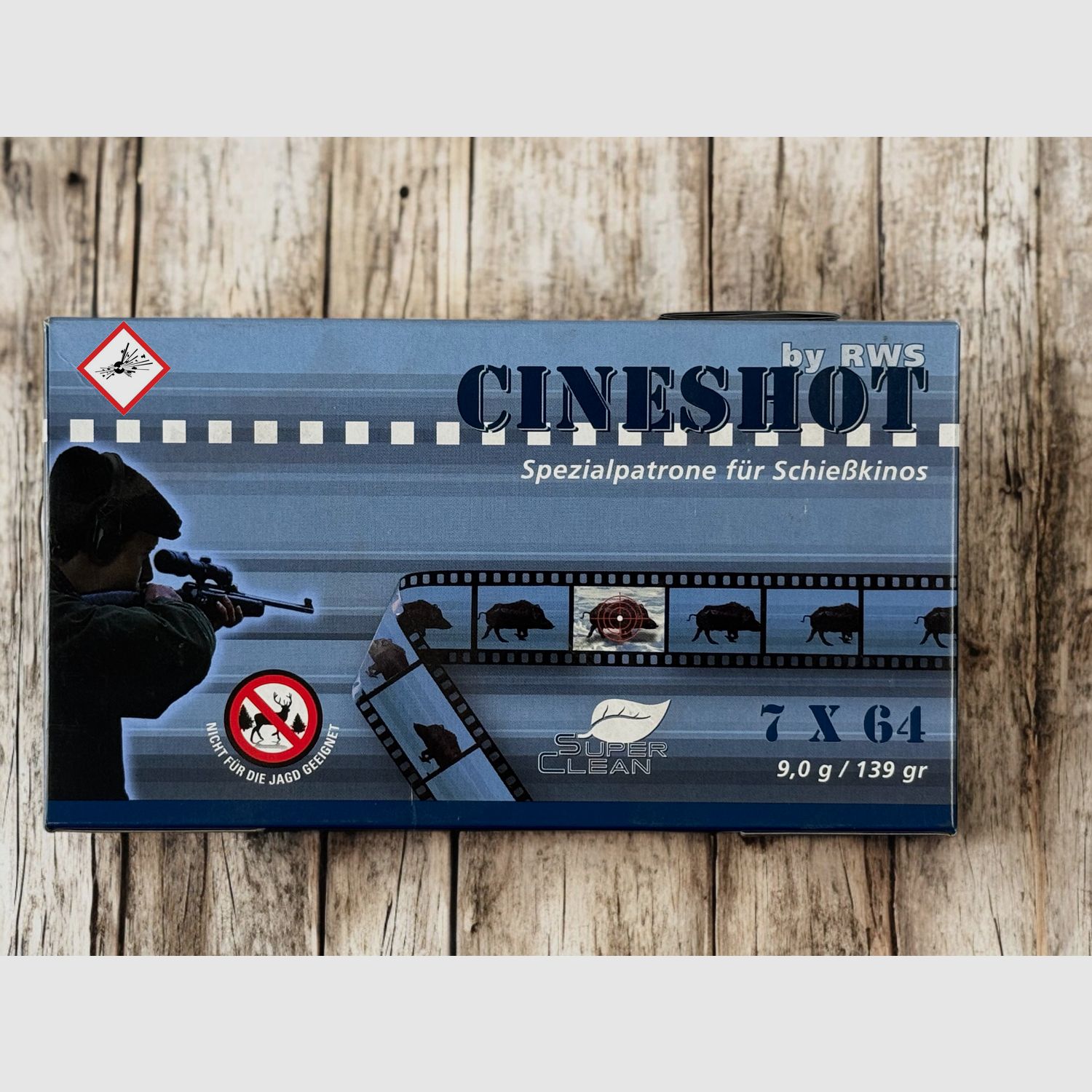 RWS shooting cinema cartridge Cineshot cal. 7X64 9.0 g
