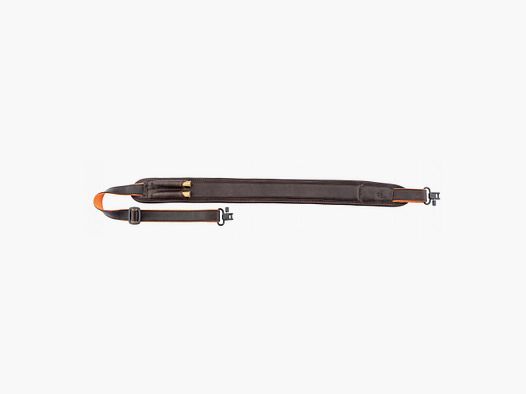 Correa de rifle de cuero con cartuchera