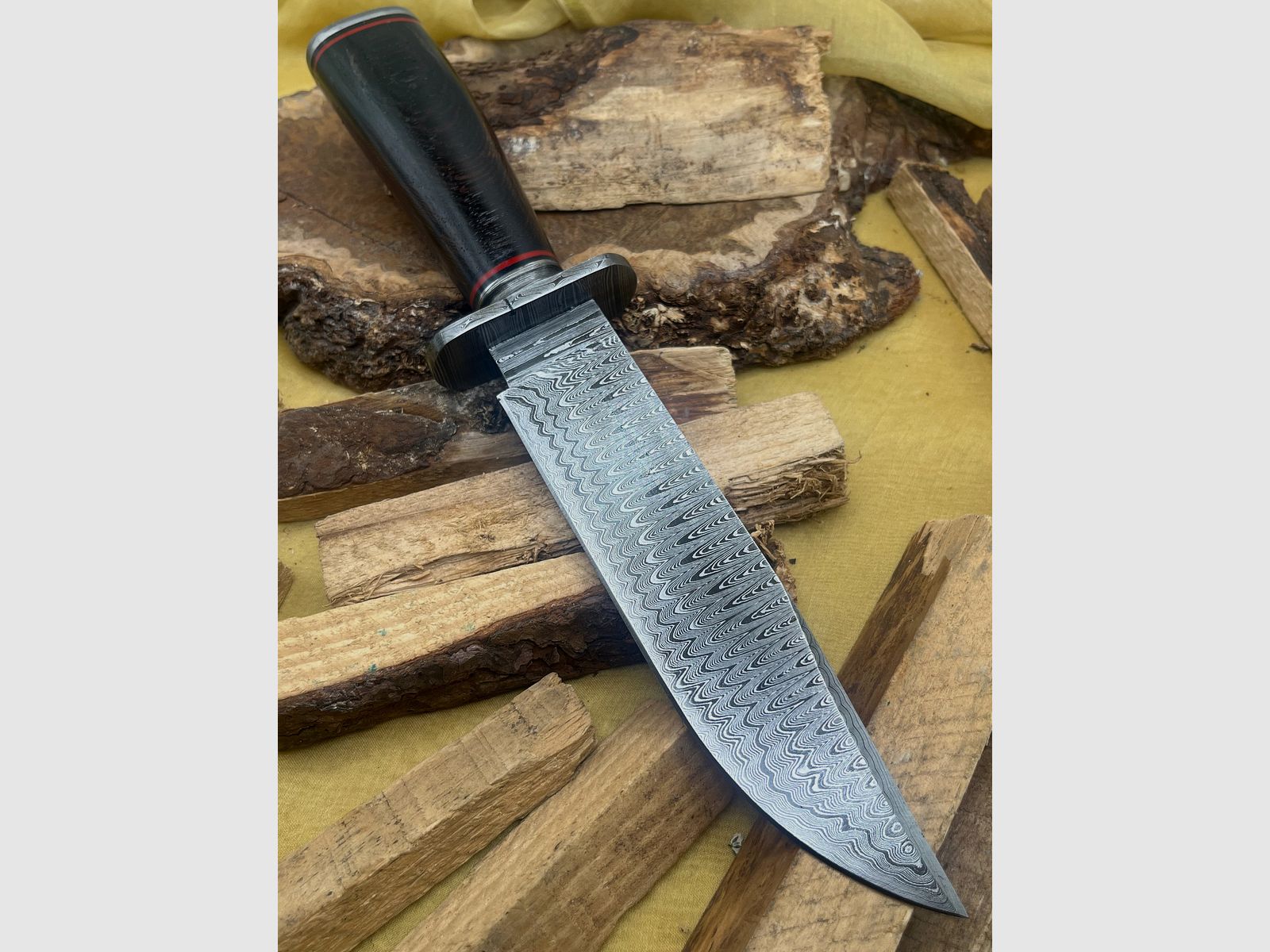 Jagdmesser Damaststahl 