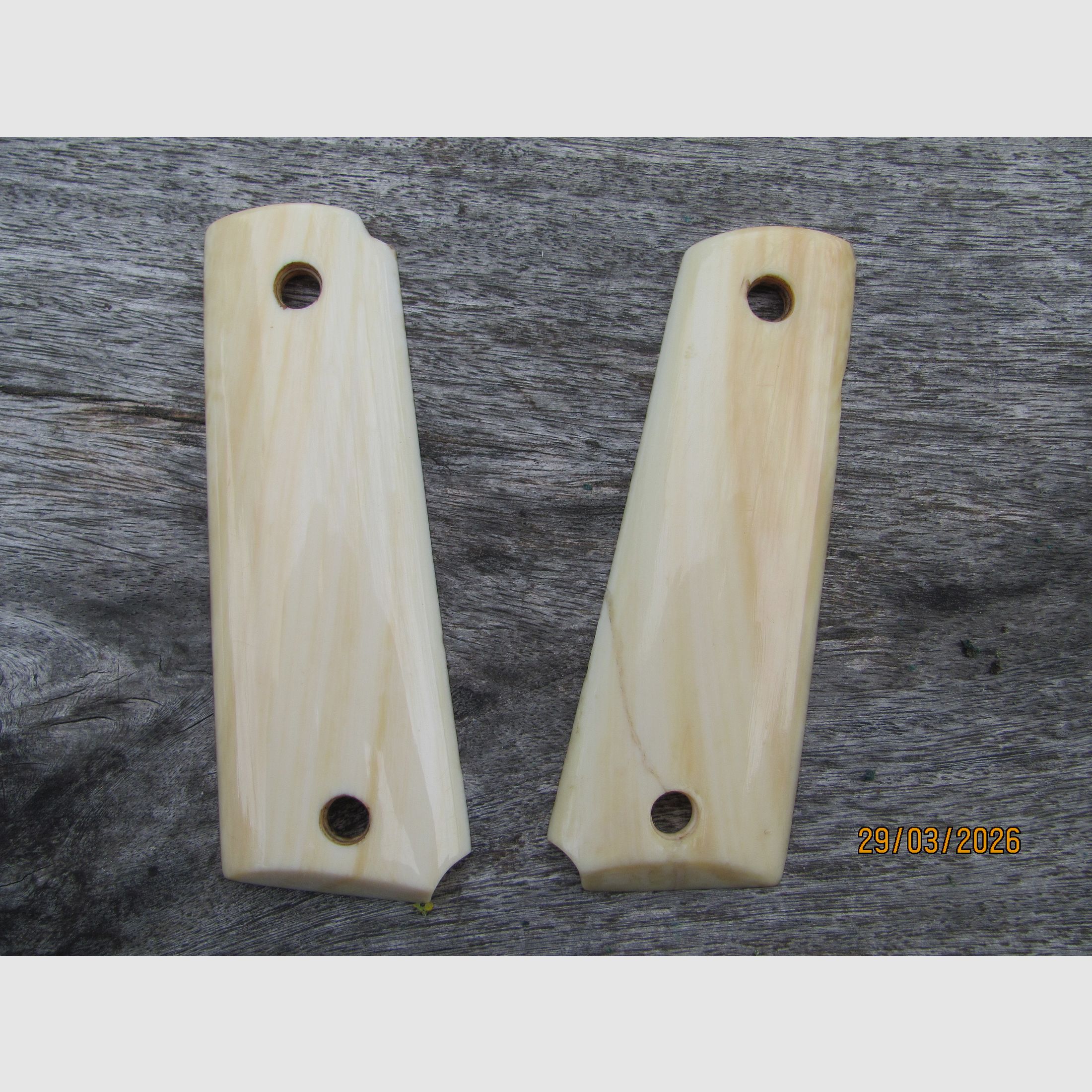 Colt Government M1911 u Klone - handgefertigte Bein Griffschalen - UNIKAT!