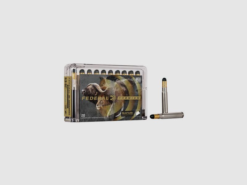 Federal Premium Safari Woodleigh Hydro Solid 9.3x62 286GR solid RN 20 cartridges