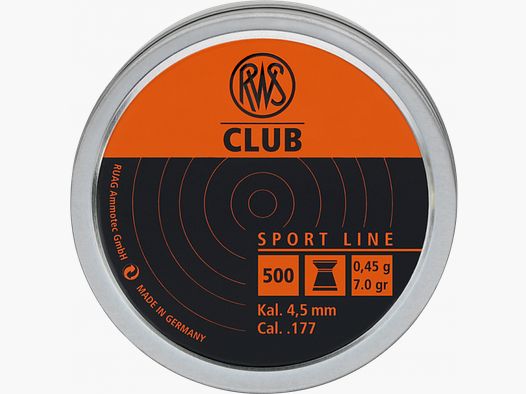 RWS CLUB SPORTS LINE FLACHKOPF-DIABOLO'S - 4,5 MM - 500 SCHUSS