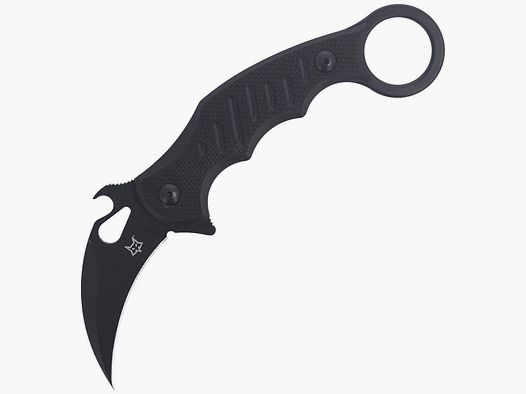 FOX Karambit Fixed Knife G10 Black, Black Idroglider (FX-598)