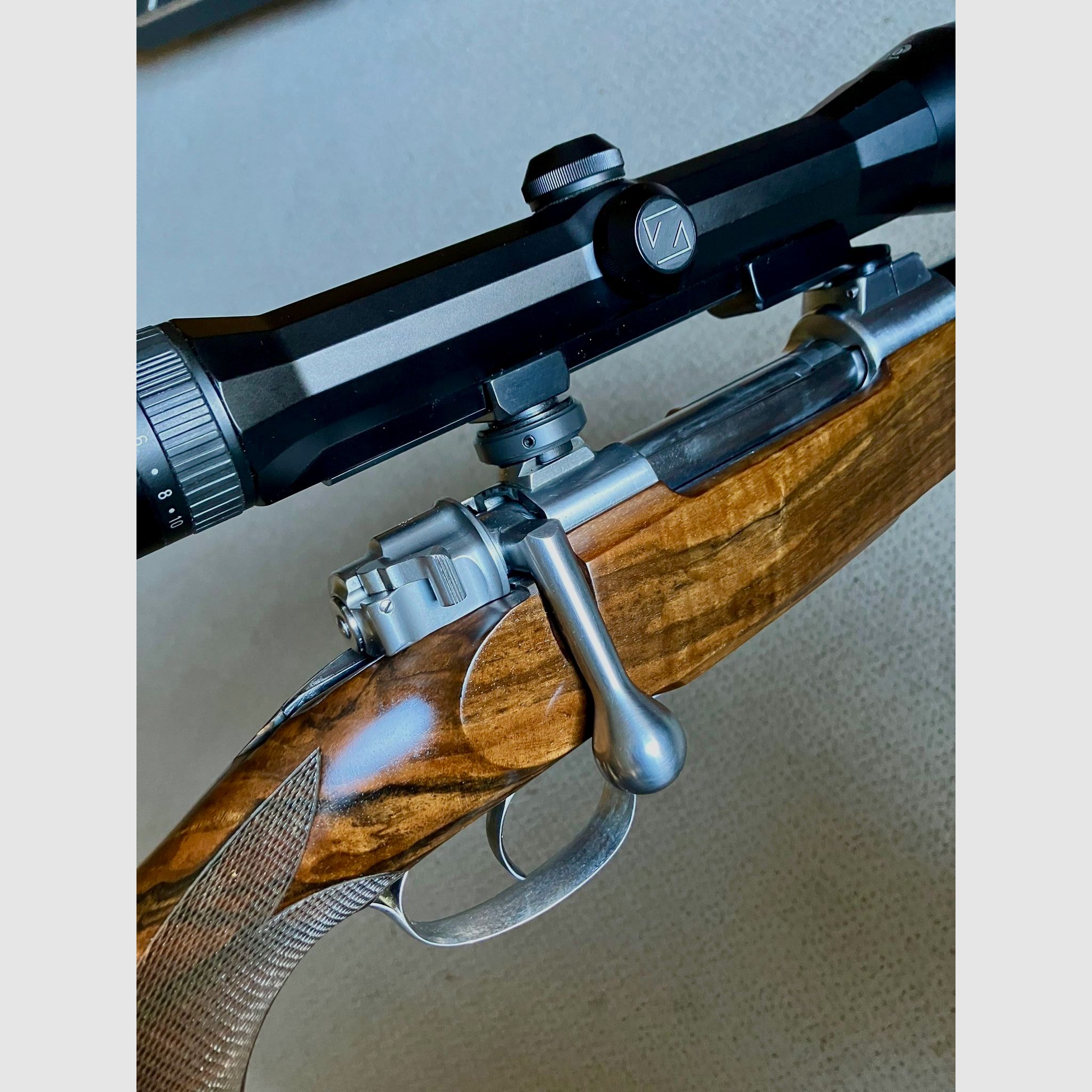 Einzigartiger Custom Mauser 98 8x64S Stutzen Zeiss Octagon Hansjoachim Hensel Kurpfalz