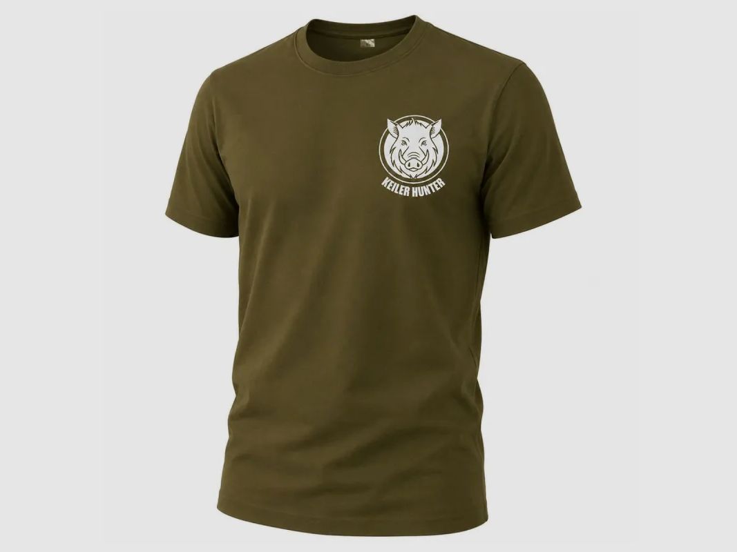 T-Shirt Keiler Hunter khaki 100% bawełna krótkie rękawy logo 3, zdjęcie 7 z 10