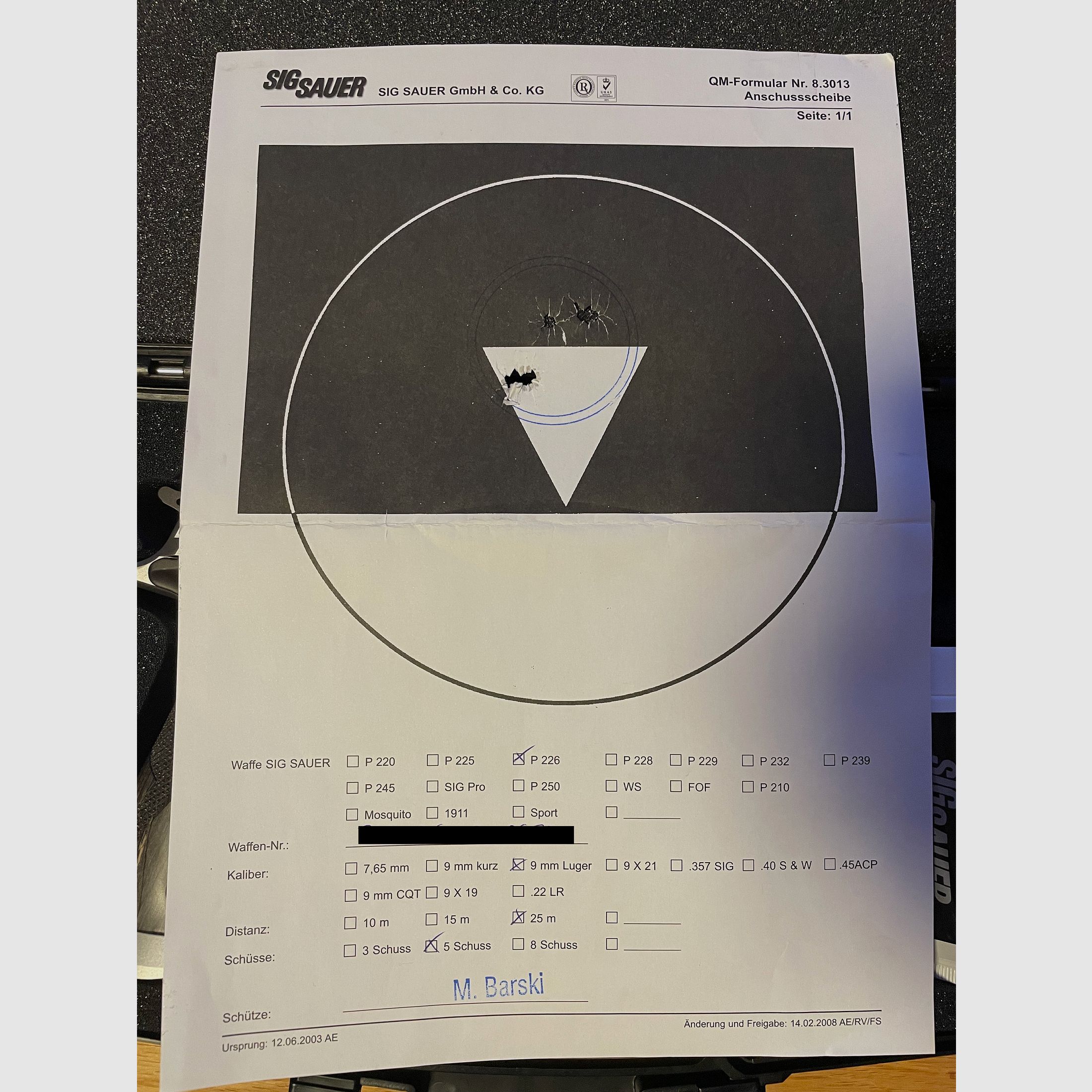 SIG SAUER P226 X-SIX SKELETON 9MM LUGER