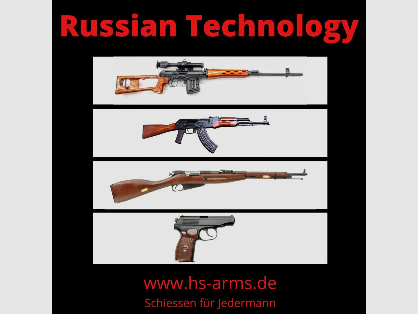 hs-arms Schießen für Jedermann - Paket 4 - Russian Technology