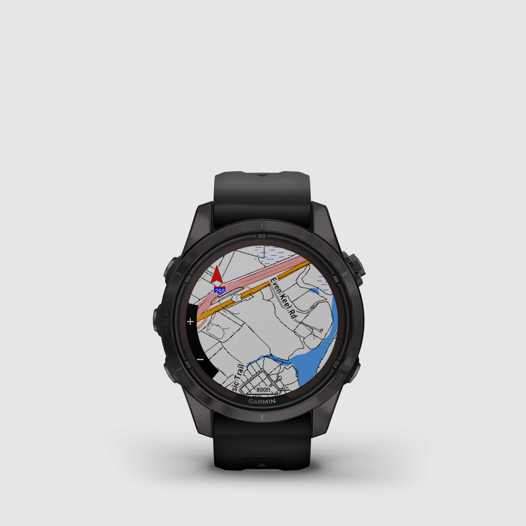 Garmin fēnix® 7S Pro – Edición Sapphire Solar, Negro/Gris Carbón Titanio DLC con correa de silicona QuickFit® de 20 mm