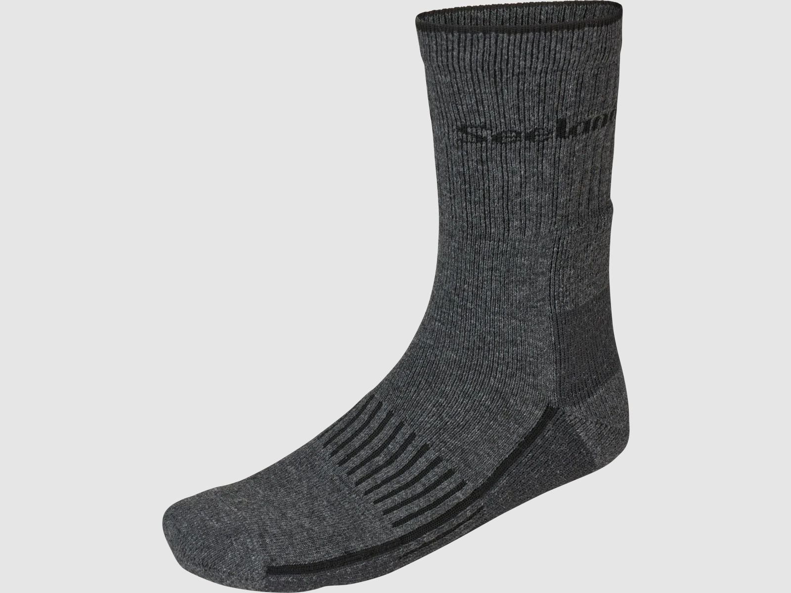 Seeland Feldschwere Merinowollsock Herr Grey Melange/Black 39-42