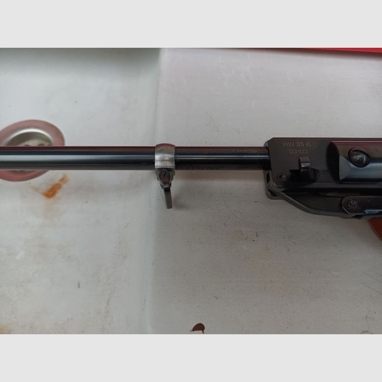 Luftgewehr Weihrauch HW 35 K Schalldämpfer Fernrohr Exportfeder