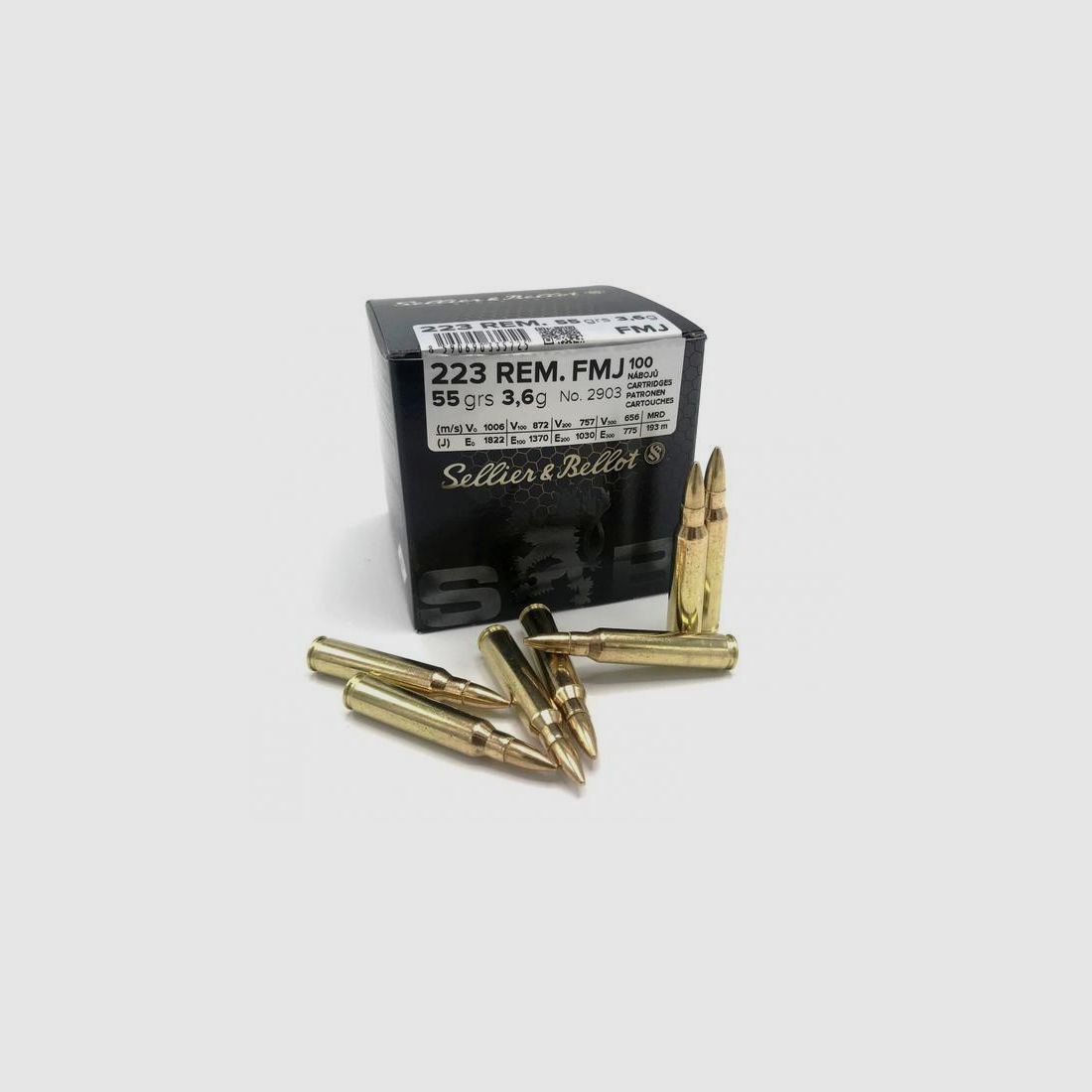 Sellier & Bellot SP 55grn .223Rem (100 Stk.), Bild 1 von 2