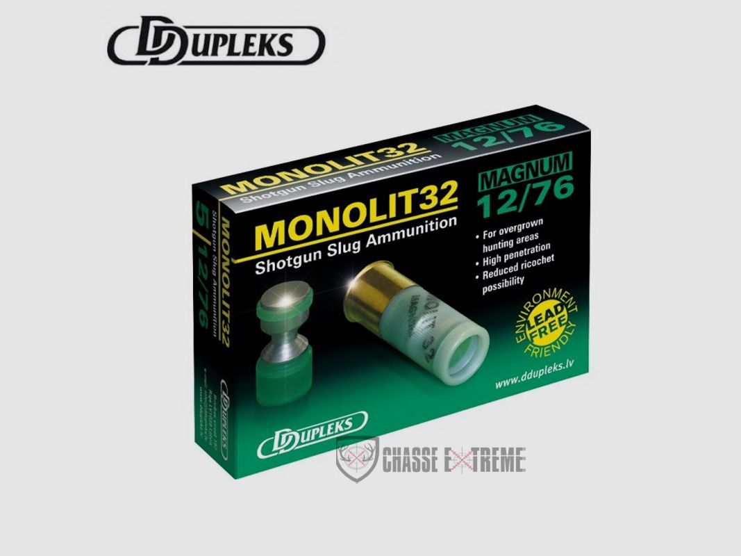 5 Patronen DDUPLEKS Monolit 32 Kal 12/70