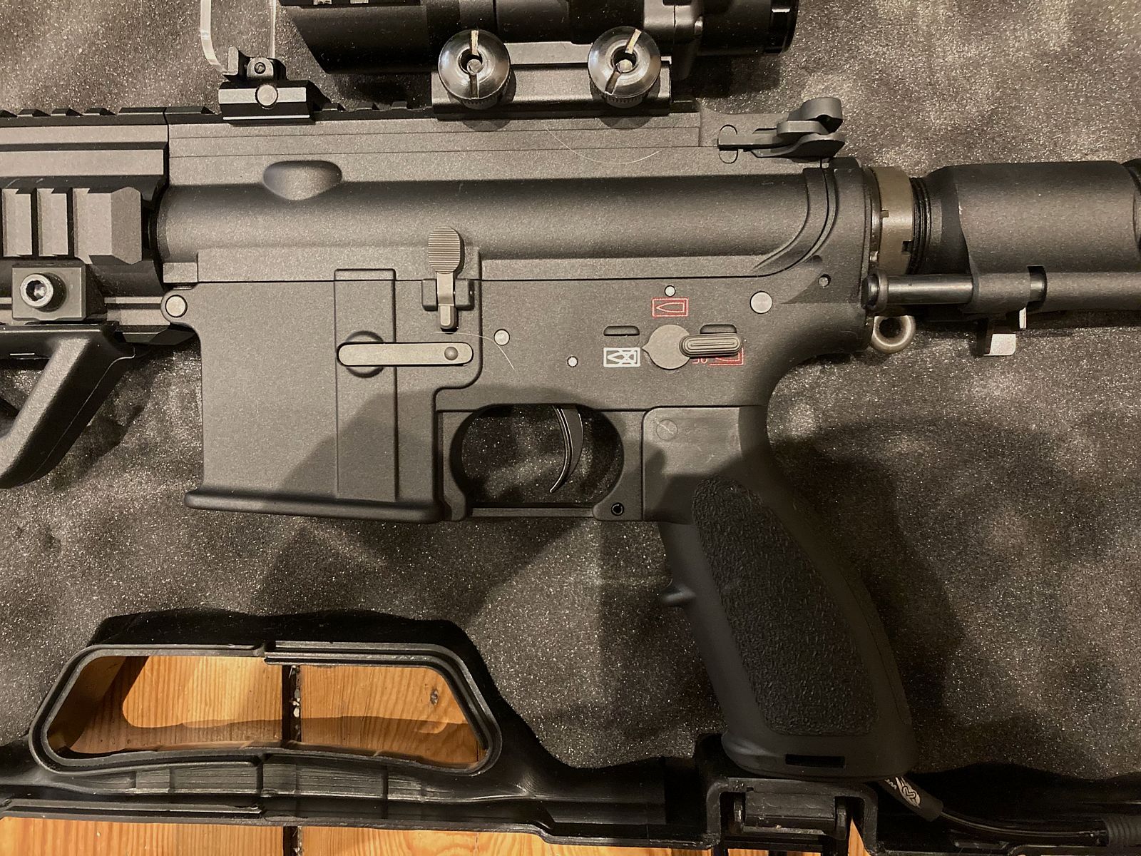 Airsoft rifle in HK416C-/HK416 style – extensive setup
